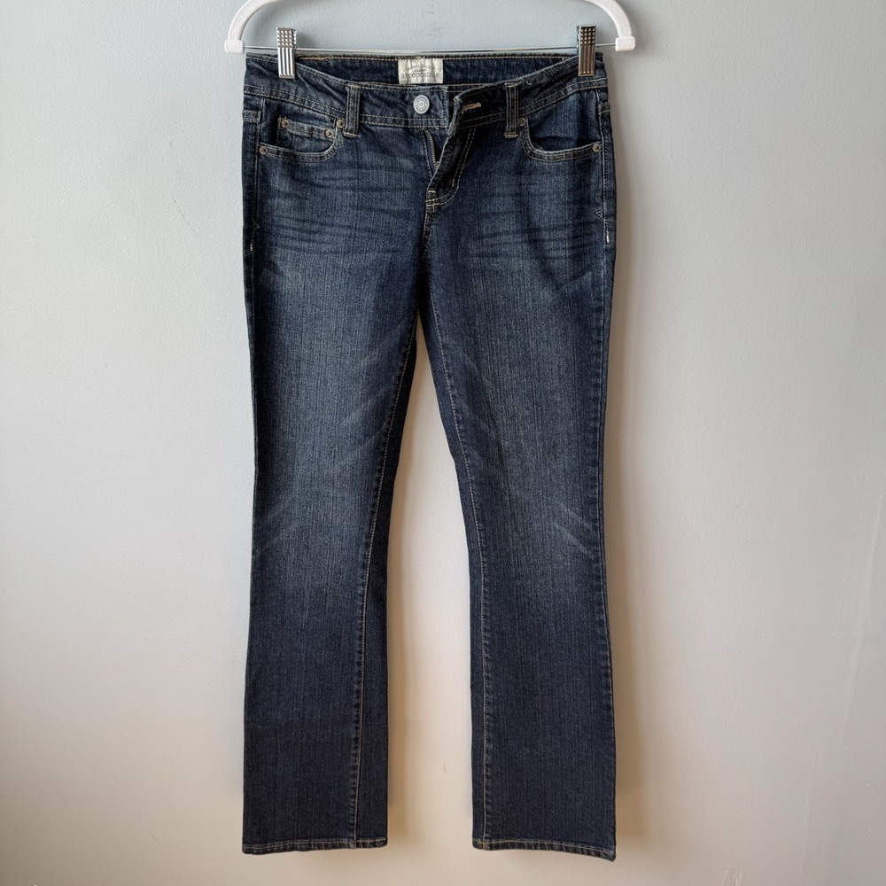 Y2K Aéropostale Chelsea Bootcut Jeans Girls 10/11 Dark Wash Low Rise Denim